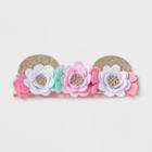 Baby Girls' Bear Ears Headband - Cloud Island Pink
