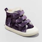 Toddler Girls' Ruby Velvet Booties - Cat & Jack Purple