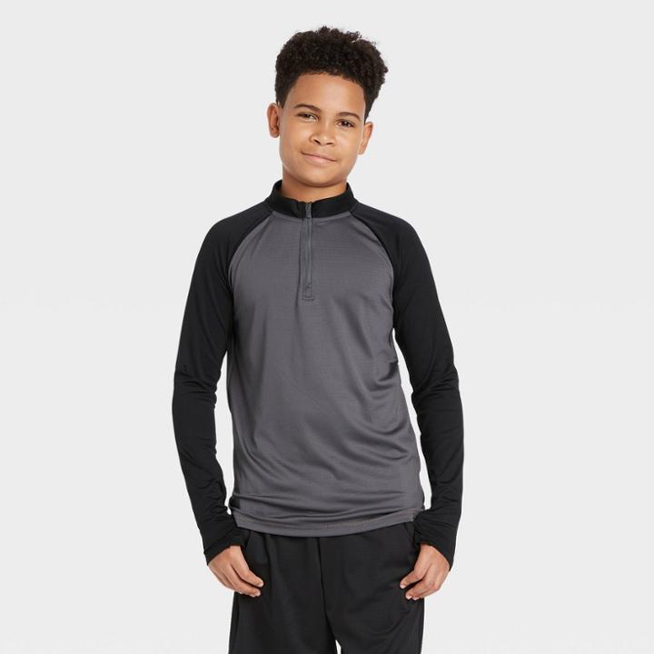 Boys' Performance 1/4 Zip Pullover - All In Motion Gray