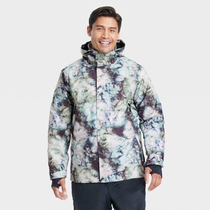 Men's Snow Sport Jacket - All In Motion Beige Print