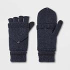 Men's Convertible Mittens With Fleece Lined - Goodfellow & Co Dark Blue