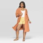 Women's Plus Size Kimono - Universal Thread Orange,