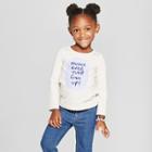 Toddler Girls' Never Give Up Long Sleeve T-shirt - Cat & Jack Oatmeal Heather