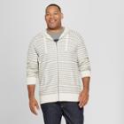 Men's Big & Tall Long Sleeve Light Weight French Terry Full Zip Hooded Sweatshirt - Goodfellow & Co Masonry Gray