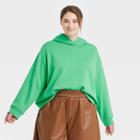 Women's Plus Size Fleece Hoodie - A New Day Green