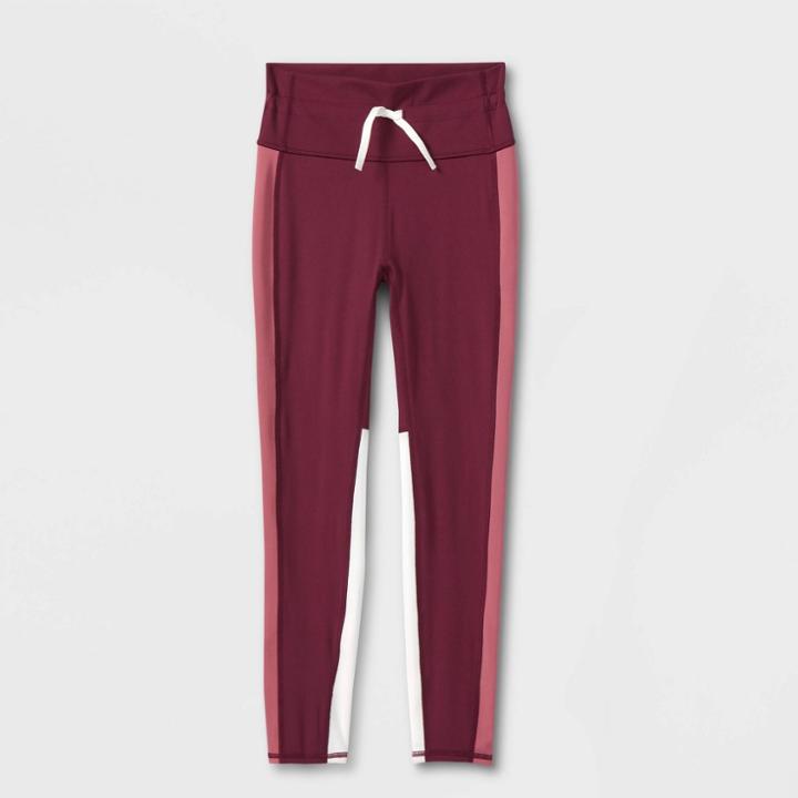 Girls' Colorblock Leggings - All In Motion Berry Purple