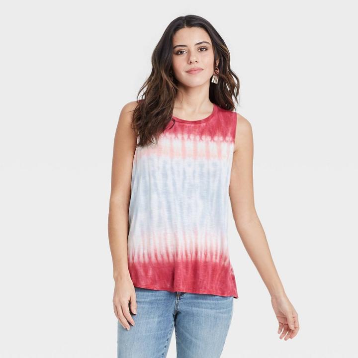 Women's Tie-dye Tank Top - Knox Rose Red