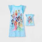 Girls' Disney Princess Doll & Me Dorm Nightgown - Blue