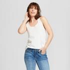 Women's Relaxed Fit Sensory Friendly Knit Tank Top - Universal Thread White