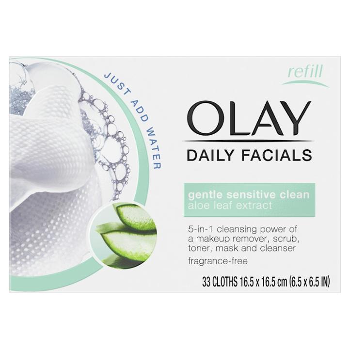 Unscented Olay Daily Gentle Clean 5-in-1 Water Activated Cleansing Cloths