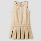 Girls' Woven Pleated Jumper - Cat & Jack Pita Bread Brown