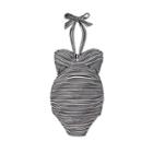 Maternity Striped Y-neck One Piece Swimsuit - Isabel Maternity By Ingrid & Isabel Black/white