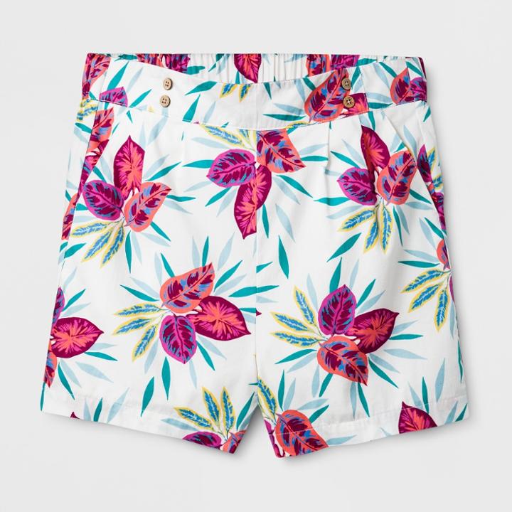 Women's Plus Size Mid-rise Shorts - Genuine Kids From Oshkosh - Cream