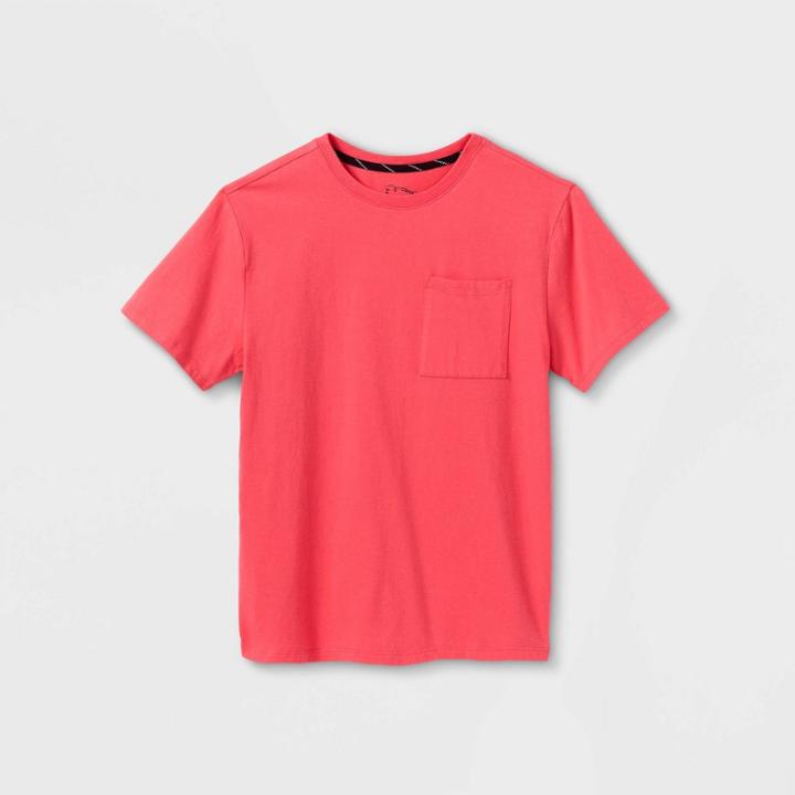 Boys' Mineral Wash Knit Short Sleeve T-shirt - Art Class Red