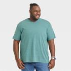 Men's Tall Standard Fit Short Sleeve V-neck T-shirt - Goodfellow & Co Green
