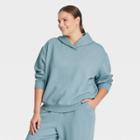 Women's Plus Size Hooded Sweatshirt - A New Day Blue