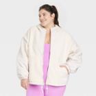 Women's Plus Size Full-zip Jacket - All In Motion Cream