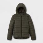 Kids' Lightweight Puffer Jacket - Cat & Jack Olive Xl, Kids Unisex, Green