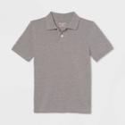 Petiteboys' Short Sleeve Stretch Pique Uniform Polo Shirt - Cat & Jack Charcoal Gray