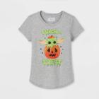 Girls' Star Wars Baby Yoda Short Sleeve Graphic T-shirt - Heather Gray