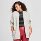Women's Plus Size Fleece Bomber Jacket - Who What Wear Gray 1x,