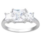 Journee Collection 1 3/8 Ct. T.w. Emerald-cut Cubic Zirconia Basket Set Three-stone Engagement Ring In Sterling