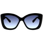 Women's Plastic Cateye Sunglasses - A New Day Black
