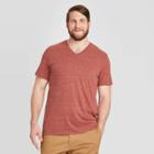 Men's Tall Standard Fit Short Sleeve Novelty V-neck T-shirt - Goodfellow & Co Red