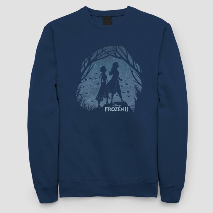 Women's Disney Frozen 2 Crewneck Sweatshirt (juniors') - Navy S, Women's, Size: