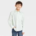 Boys' Twill Suiting Long Sleeve Shirt - Cat & Jack Turquoise Blue