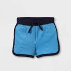 Toddler Boys' Rib Knit Swim Trunks - Cat & Jack Blue