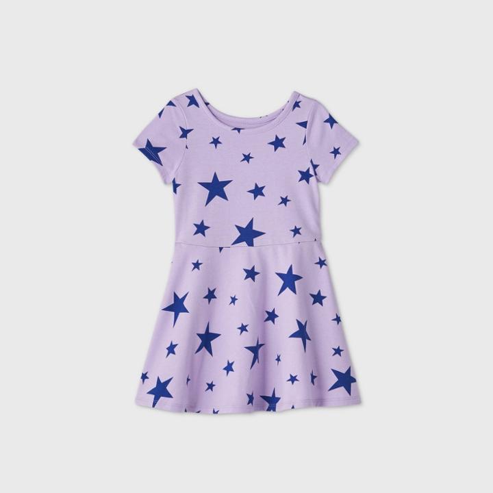Toddler Girls' Knit Short Sleeve Dress - Cat & Jack Violet