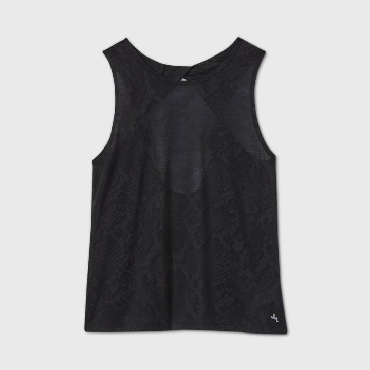Women's Snakeskin Burnout Tank Top - Joylab Black
