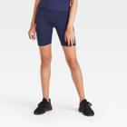 Girls' Bike Shorts - All In Motion Navy Xs, Girl's, Blue