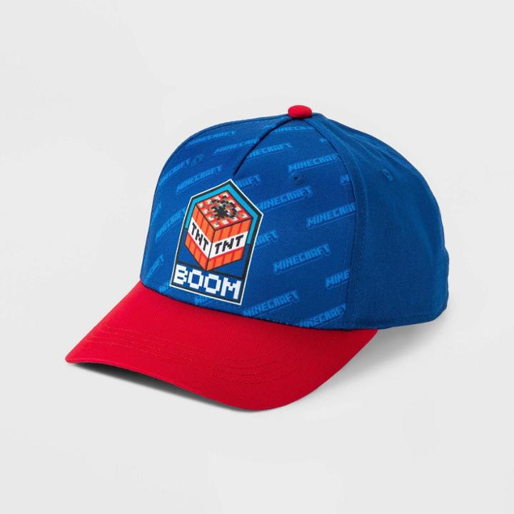 Boys' Minecraft Americana Baseball Hat - Blue/red