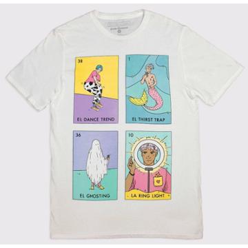 Millennial Latino Cards Men's El Salty Short Sleeve Graphic T-shirt - White