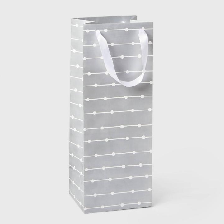 Spirit Silver & White Gift Bag - Wondershop