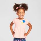 Petitetoddler Girls' Short Sleeve Peplum T-shirt - Cat & Jack Peach 5t, Girl's, Pink