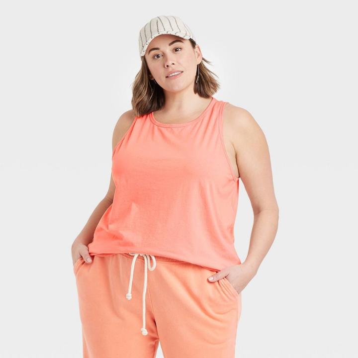 Women's Plus Size Tank Top - Universal Thread Peach