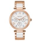 Women's Caravelle New York Analog Watch - Two Tone, White