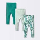 Baby 3pk Foliage Pull-on Pants - Cloud Island Forest Green
