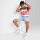 Men's Casual Fit Americana Striped Knit Tank Top - Original Use Blue