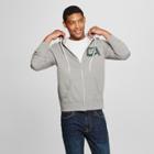 Men's Ca Monogram Zip Hooded Graphic Sweatshirt - Awake Heather Gray
