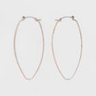 Open Marquis Shape With Textured Wiring Earrings - A New Day Rose Gold