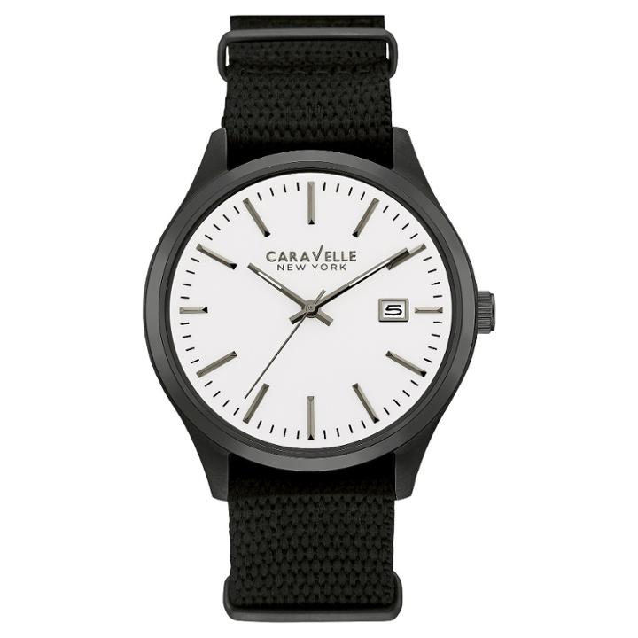 Caravelle New York By Bulova Men's Black Nylon Strap Watch