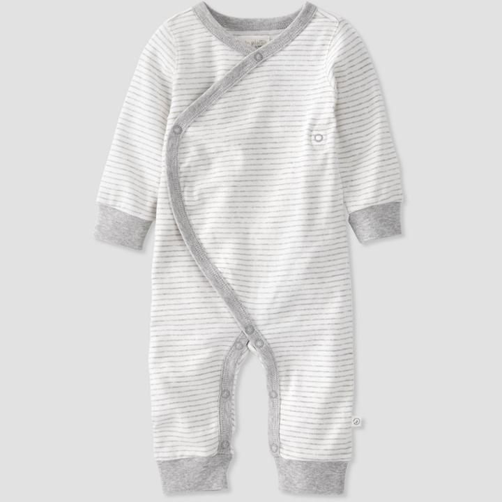 Baby Organic Cotton Striped Sleep N' Play - Little Planet By Carter's Gray