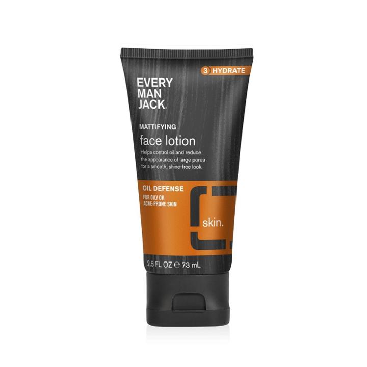 Every Man Jack Men's Skin Clearing Activated Charcoal Face Lotion - Oil & Acne Defense