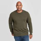 Men's Tall Regular Fit Crew Neck Sweater - Goodfellow & Co Olive Heather