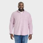 Men's Big & Tall Regular Fit Stretch Oxford Long Sleeve Button-down Shirt - Goodfellow & Co Red