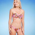 Women's Strappy Bandeau Bikini Top - Shade & Shore Multi Floral Print